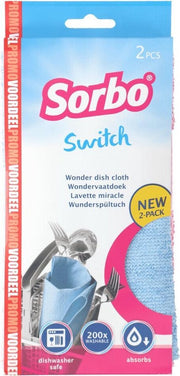 Sorbo Microvezel Switch Wondervaatdoek 32x38 cm 2 stuks