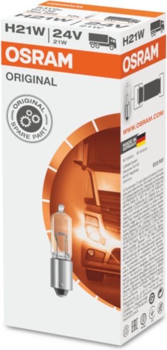 Gloeilamp voor de auto OS64138 Osram OS64138 H21W 21W 24v (10 pcs)