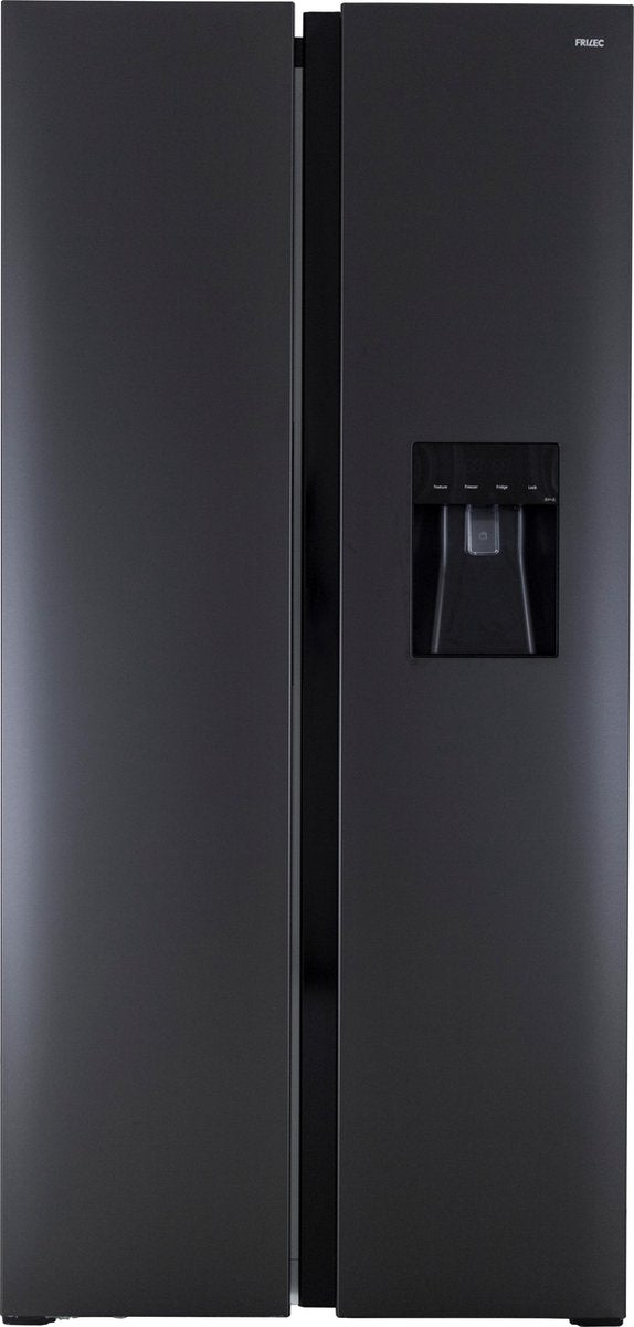Frilec RW015-WS-200EDI - Amerikaanse koelkast - Zwart