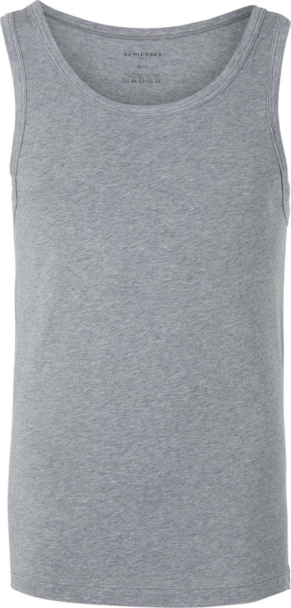 SCHIESSER 95/5 heren singlet (1-pack) - grijs -  Maat: XXL