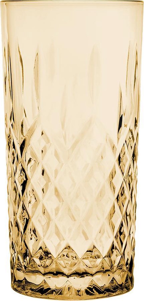 Clayre & Eef Waterglas Ø8x9 cm 300 ml Bruin Glas Drinkbeker Drinkglas