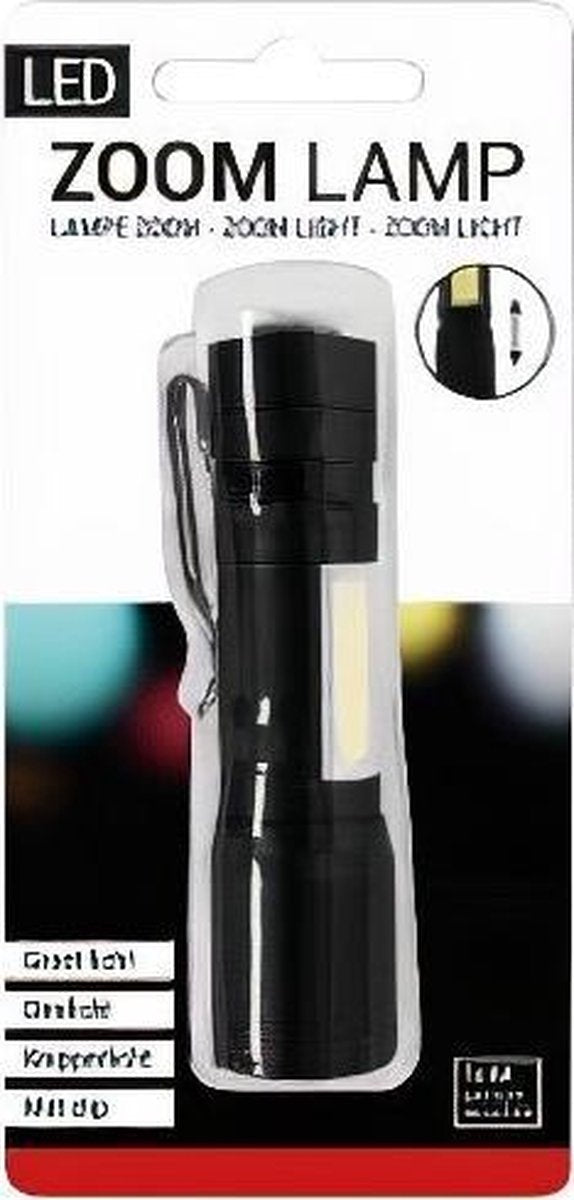 Verhaak Zaklamp Led Batterij 1 Lm Staal Zwart