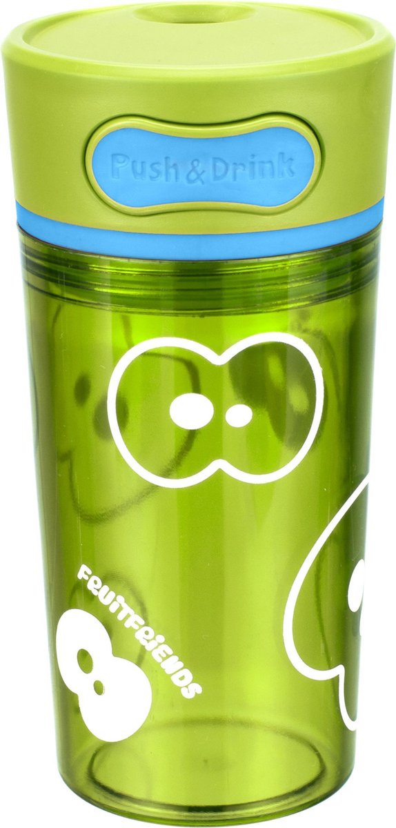 Fruitfriends Drinkbeker Push - Kunststof - 300 ml - Lime Groen
