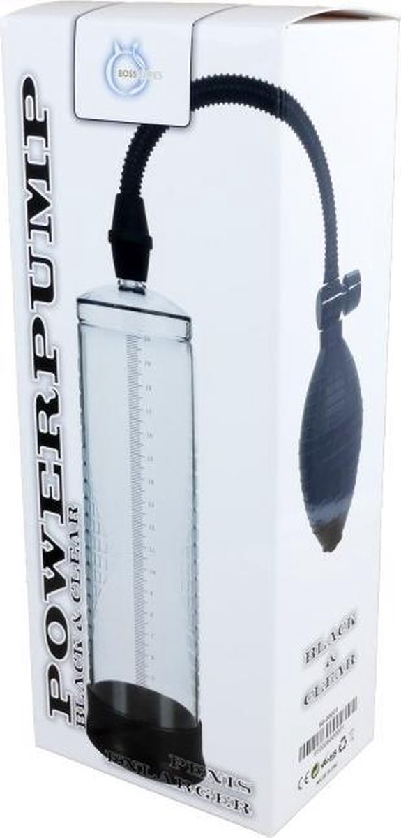 Bossoftoys - Power Pump Clear - Penis Pomp - Penis vergroter - Transparant - 22 CM - stoere Cadeaubox