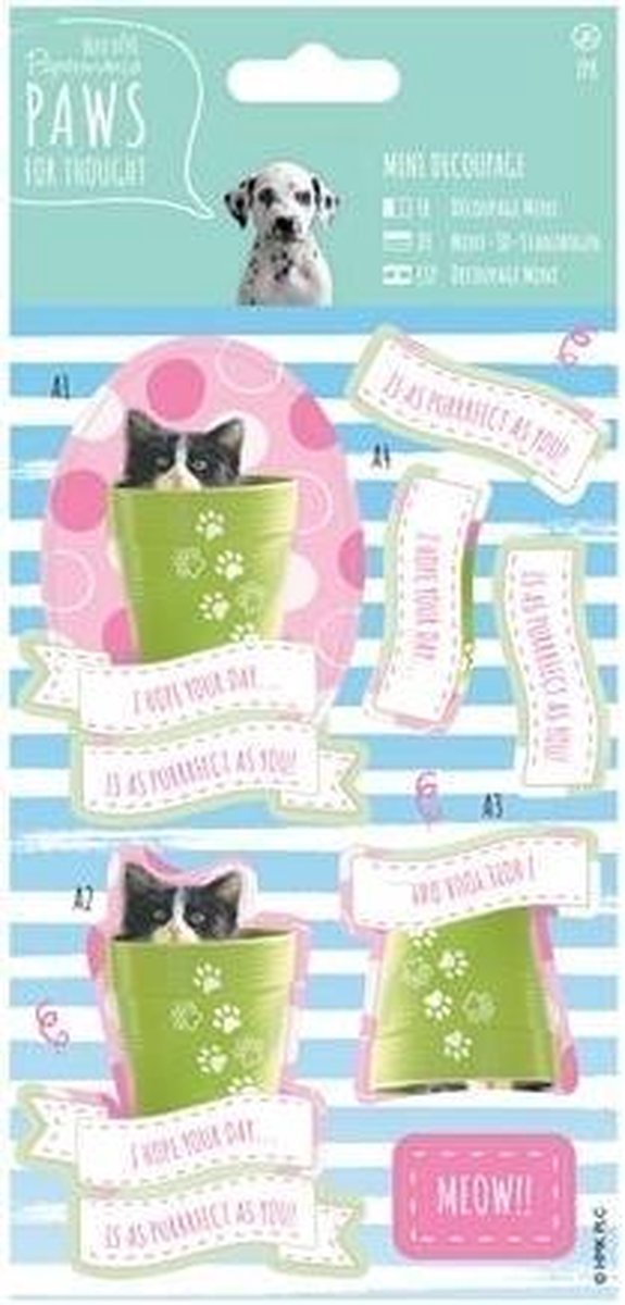 Mini Decoupage - Paws for Thought - Purrrfect