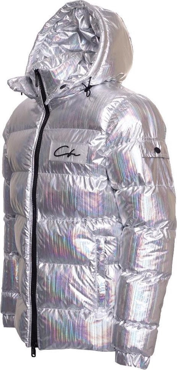 Conflict Puffer Jacket Hologram Striped