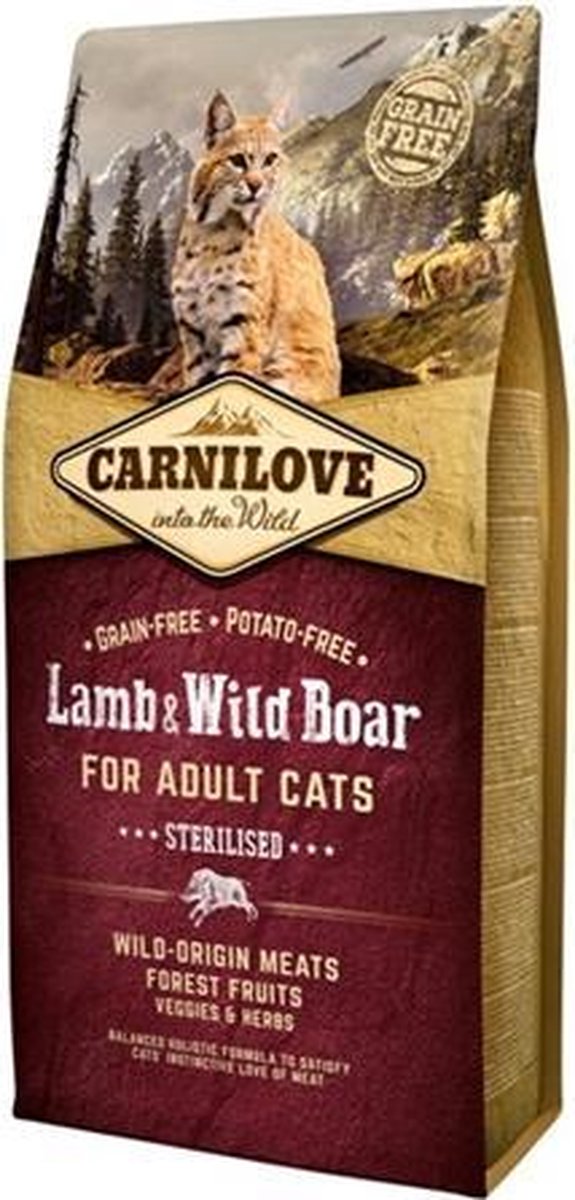 Carnilove lamb / wild boar sterilised - 6 kg - 1 stuks