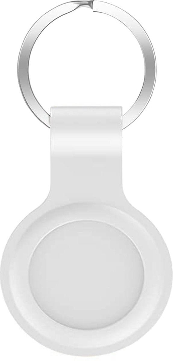 Airtag-Sleutelhanger AirTag Hoesje Hanger Sleutelhanger Siliconen Wit