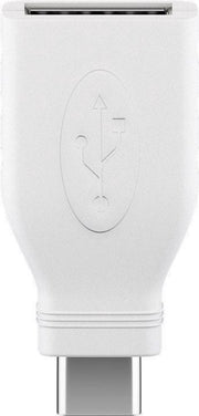 Goobay 45398 tussenstuk voor kabels USB-C USB-A Wit