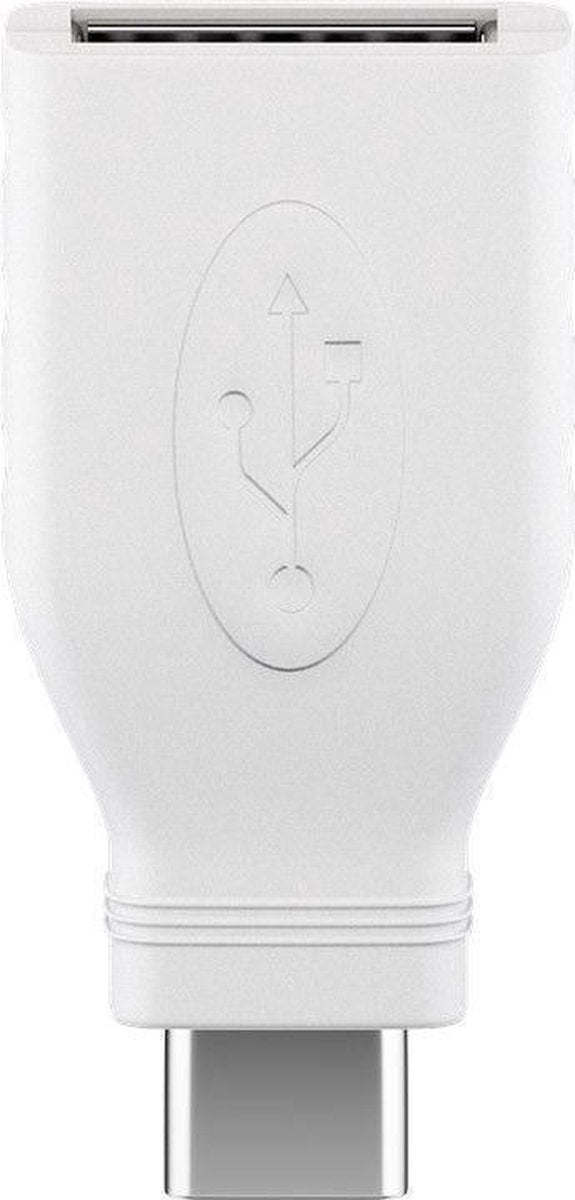 Goobay 45398 tussenstuk voor kabels USB-C USB-A Wit