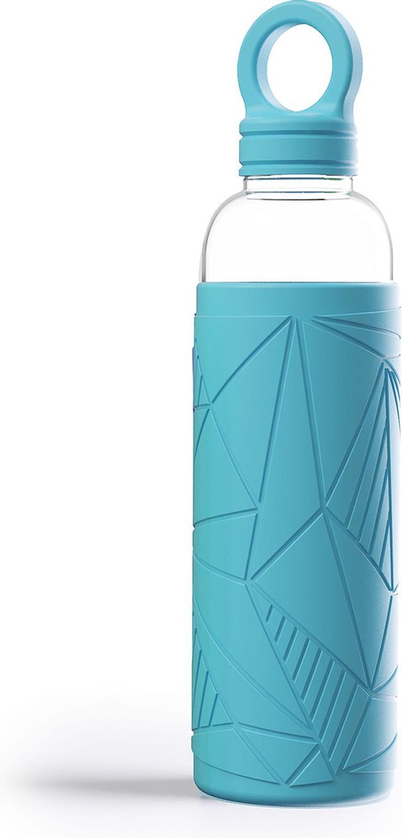 Libbey Waterfles - Glazen drinkfles - 550 ml - Steel Blue