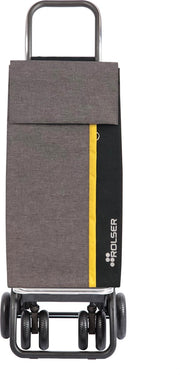 Rolser Boodschappentrolley Roterende Voorwielen - Opvouwbaar - Kangaroo Tweed - Grijs