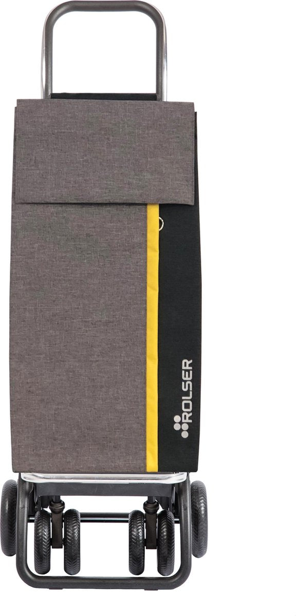 Rolser Boodschappentrolley Roterende Voorwielen - Opvouwbaar - Kangaroo Tweed - Grijs