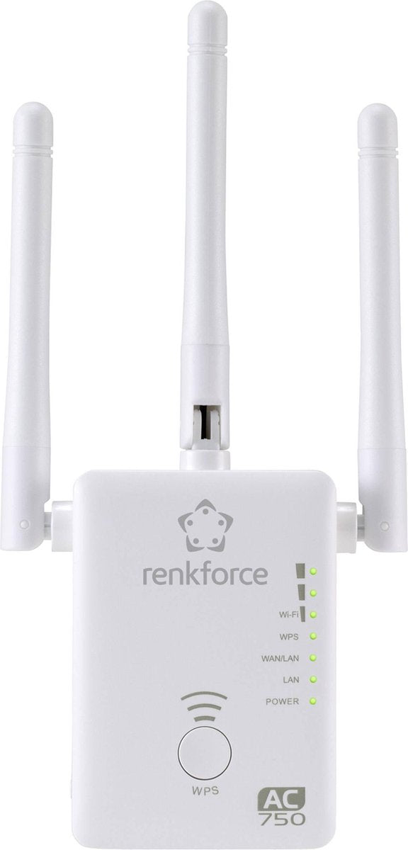 Renkforce WS-WN575A2 Dual Band AC750 WiFi versterker 2.4 GHz