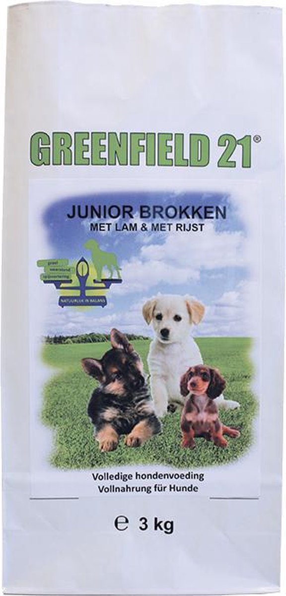 Greenfield brokken lam & rijst puppy junior 3kg
