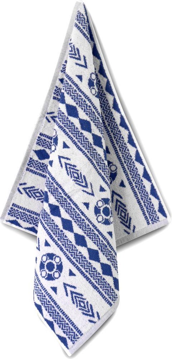 Proenk.nl - Hand/keukendoek Zeeuws schortenbont blauw/wit