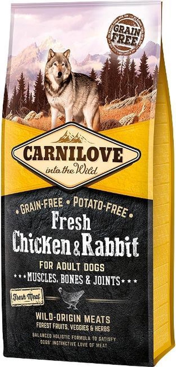 Carnilove Grain Free Fresh Chicken & Rabbit Adult 12 kg -  - 80009421