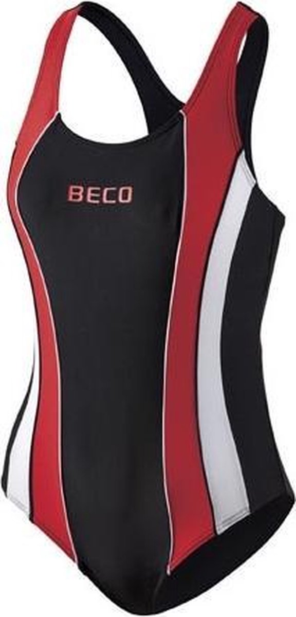 Beco Badpak Dames Polyamide/elastaan Zwart/rood Mt 42