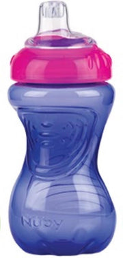 Nuby Easy Grip Antilekbeker 300ml Paars 6m+