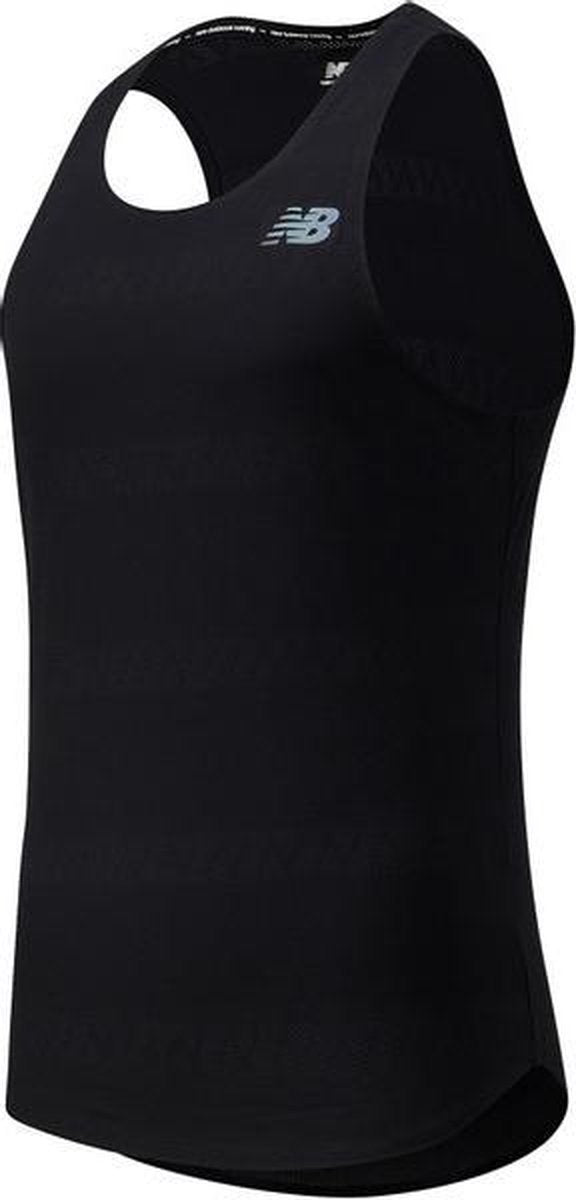 New Balance Q Speed Singlet Heren - zwart - maat S