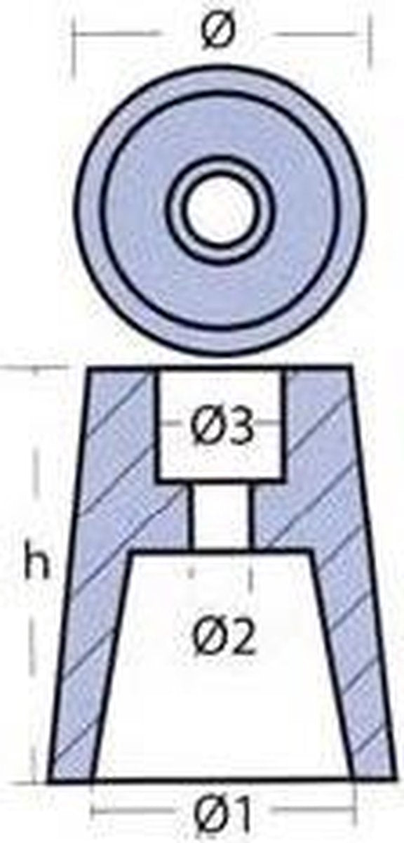Schroefas anode