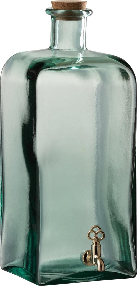 J-Line Drankdispenser Fles Glas Transparant Large