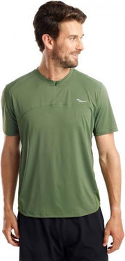 Saucony Zipline Shortsleeve Heren - groen - maat S