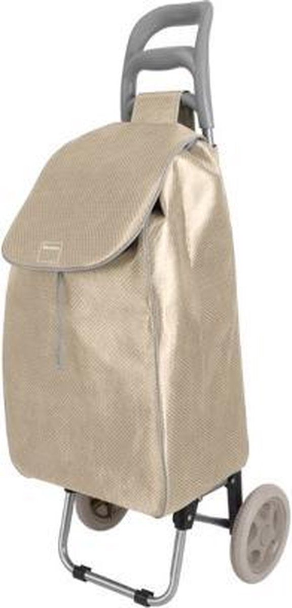 Tomado Metaltex - Aster Boodschappentrolley Goud - Tas Inhoud 45 L / 30 kg - 2 Wielen