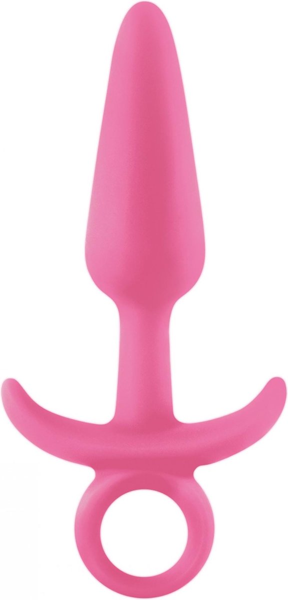 Firefly - glow-in-the-dark anaalplug met anker en ring 12 cm - Roze
