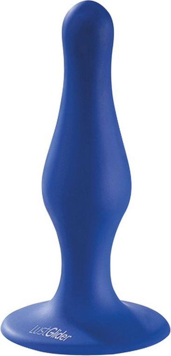 LustGlider Buttplug Silicone Plug L Blauw