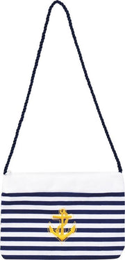 12 stuks: Handtas Marine - Blauw-Wit