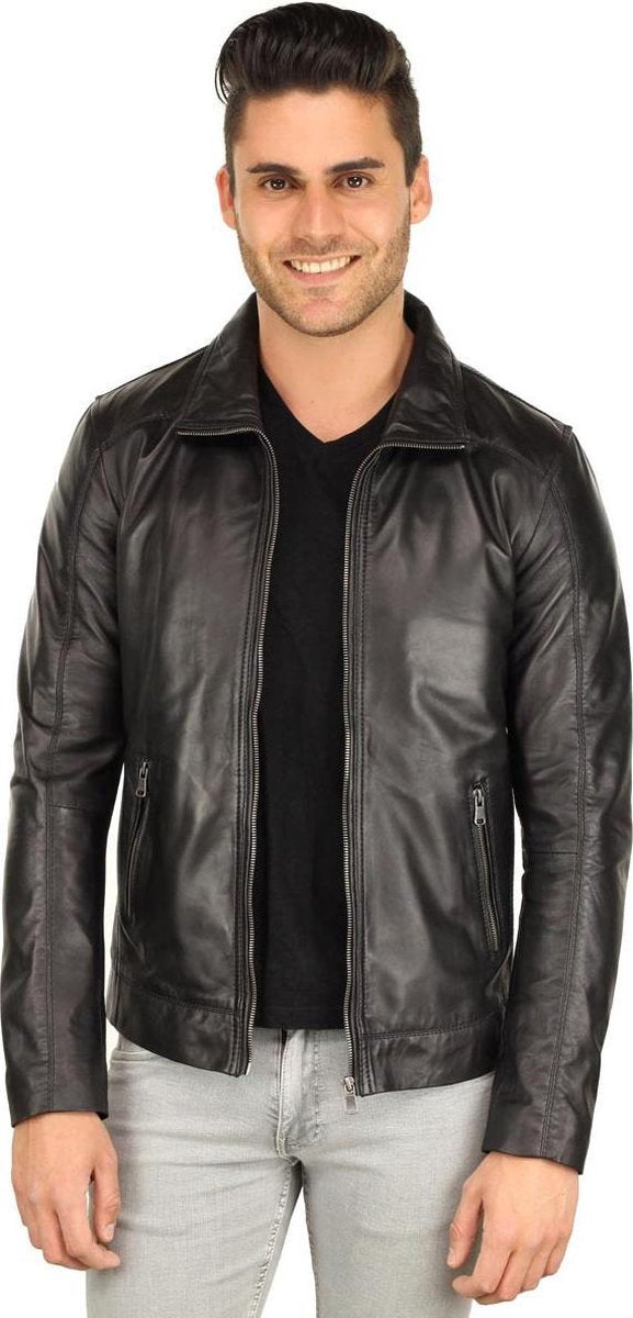 Versano Austin Leren Heren Jas Heren Jack M - Zwart
