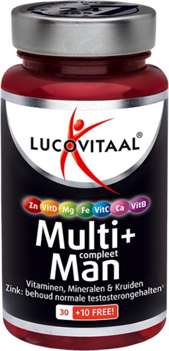 3x Lucovitaal Multi + Compleet Man 40 tabletten