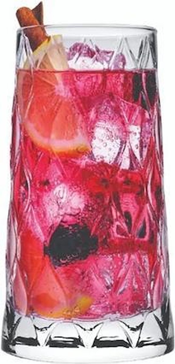 Pasabahce Leafy - Longdrinkglazen - Set van 4 - 345 ml