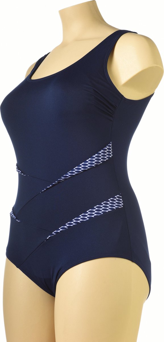 Lentiggini Basic Zwart/Wit - Badpak Maat: 44
