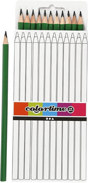Colortime Kleurpotloden 3 Mm Vulling 17 Cm Donkergroen 12 Stuks
