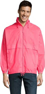 SOLS Unisex Surf Windbreaker Lichtgewicht Jasje (Neonroze)