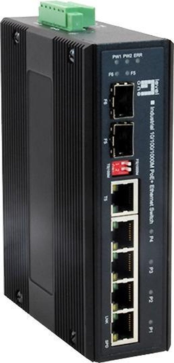 LevelOne IES-0610 Gigabit Ethernet (10/100/1000) Zwart Power over Ethernet (PoE)