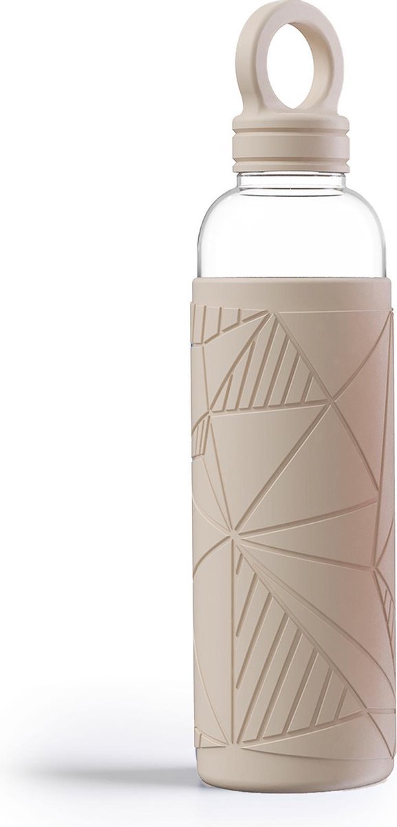 Libbey Waterfles - Glazen drinkfles - 550 ml - True Beige