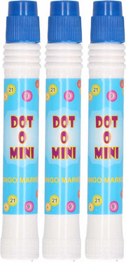 3x Bingo stiften/markers blauw