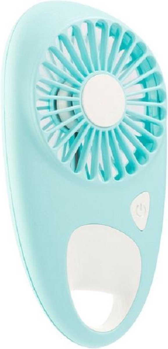Draagbare mini USB oplaadbare ventilator ventilatie airconditioning ventilator voor buiten reizen (blauw)