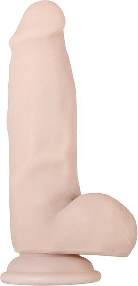 Evolved - buigzame dildo met scrotum en zuignap 17