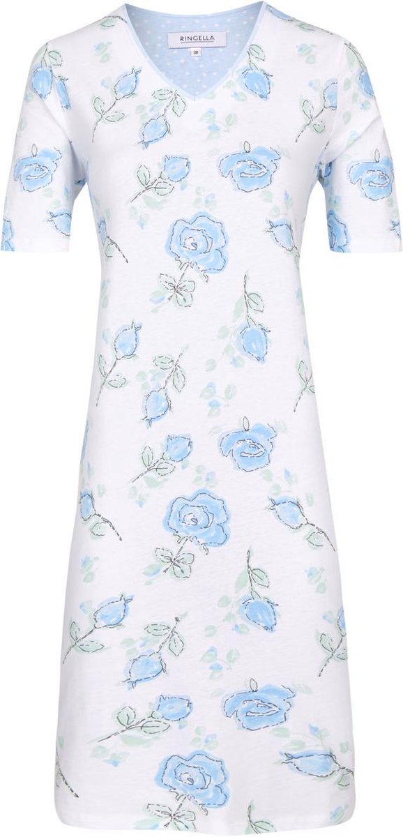 Ringella – Blue Roses – Nachtkleed – 0211034 - Blue - 46