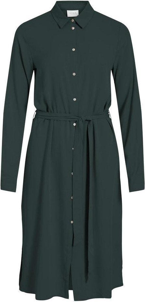 Vidania Belt L/s Shirt Dress/su - Noos 14059679 Darkest Spruce