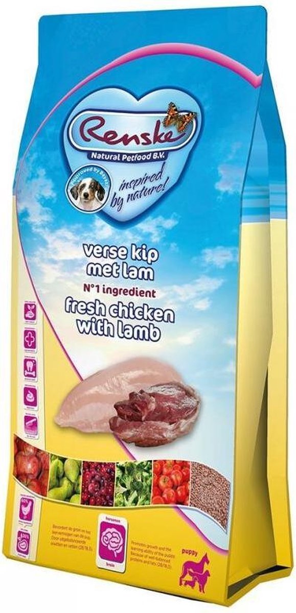 8x Renske Super Premium Puppy Kip - Lam 600 gr