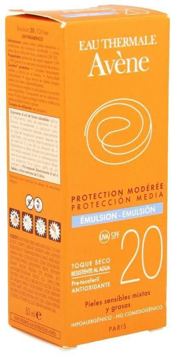 Avene Solaires Protection Moderee Emulsion Melk Spf20 50ml