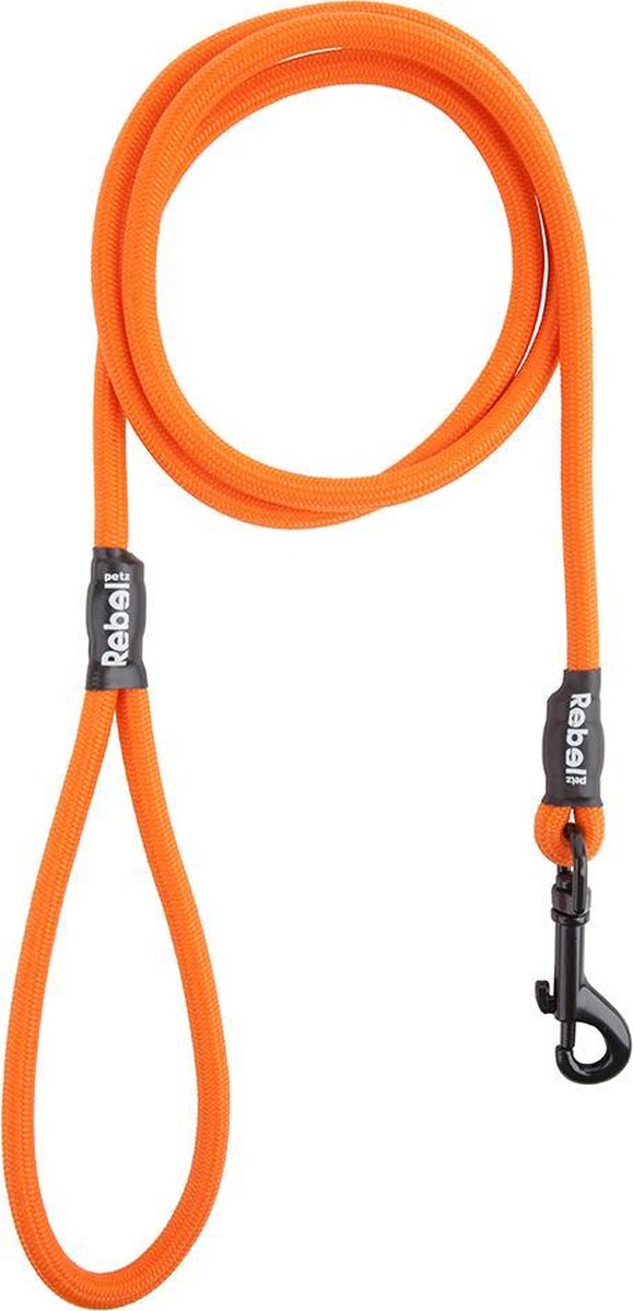 Rebel Petz Hondenriem - Oranje - S - 8mm x 140cm