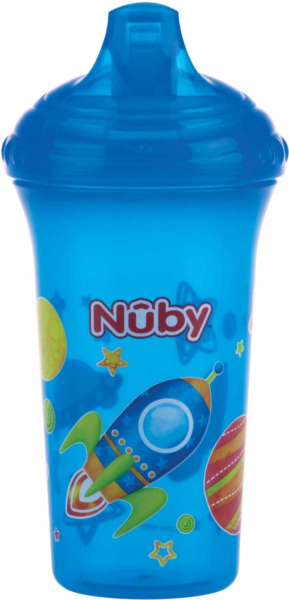 Nûby - Antilekbeker met harde tuit - Blauw - 270ml - 9m+