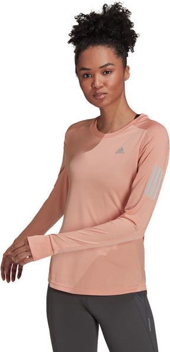 adidas Own The Run LS Shirt Dames - oranje - maat XS