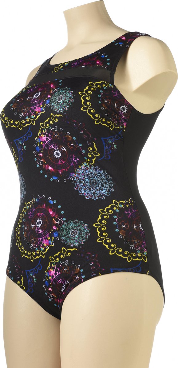 Lentiggini Basic Zwart/Print - Badpak Maat: 40